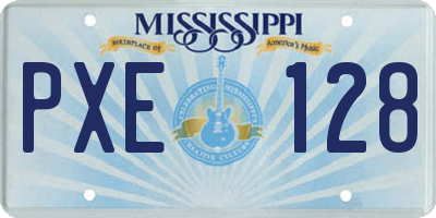 MS license plate PXE128