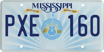 MS license plate PXE160