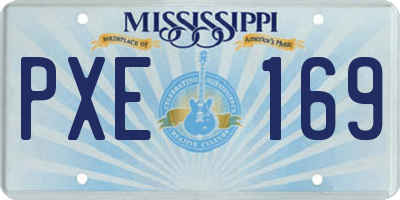 MS license plate PXE169