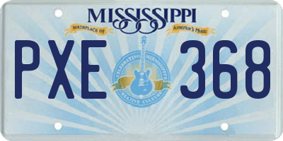 MS license plate PXE368