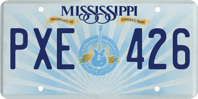 MS license plate PXE426