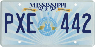 MS license plate PXE442