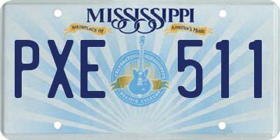 MS license plate PXE511
