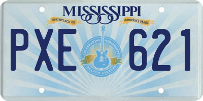 MS license plate PXE621