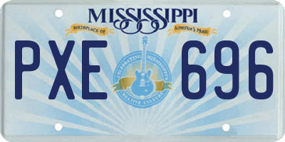 MS license plate PXE696