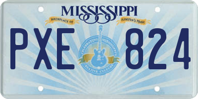 MS license plate PXE824