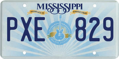 MS license plate PXE829