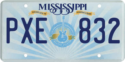 MS license plate PXE832