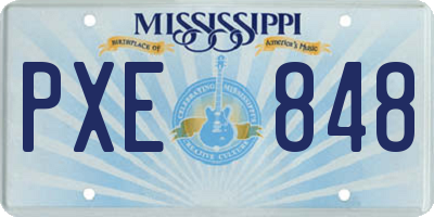 MS license plate PXE848