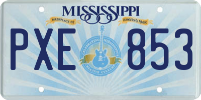 MS license plate PXE853