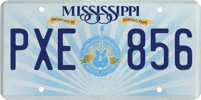 MS license plate PXE856