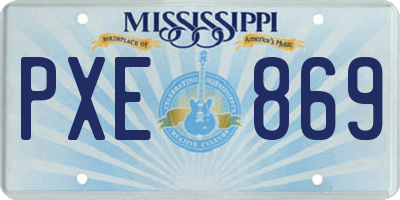 MS license plate PXE869