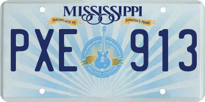 MS license plate PXE913