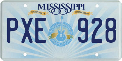 MS license plate PXE928
