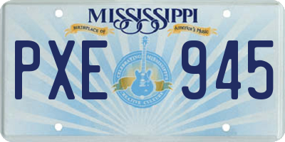 MS license plate PXE945