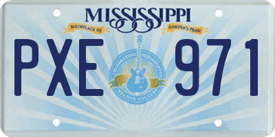 MS license plate PXE971
