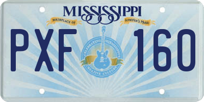 MS license plate PXF160