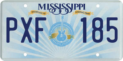 MS license plate PXF185
