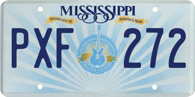 MS license plate PXF272