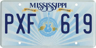 MS license plate PXF619