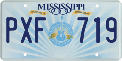 MS license plate PXF719