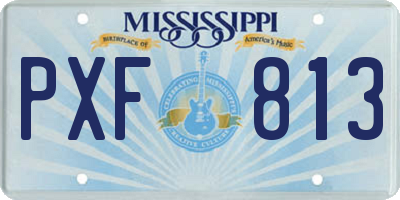 MS license plate PXF813