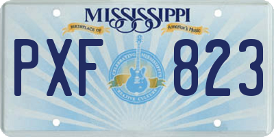 MS license plate PXF823
