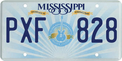 MS license plate PXF828