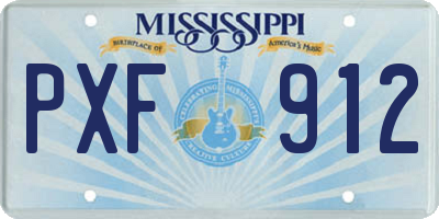 MS license plate PXF912