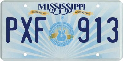MS license plate PXF913