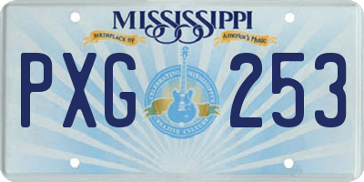 MS license plate PXG253