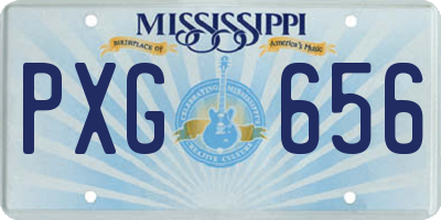 MS license plate PXG656