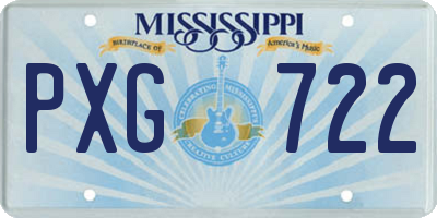 MS license plate PXG722