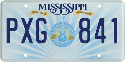 MS license plate PXG841