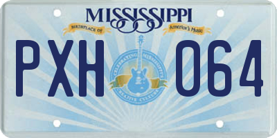 MS license plate PXH064