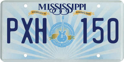 MS license plate PXH150