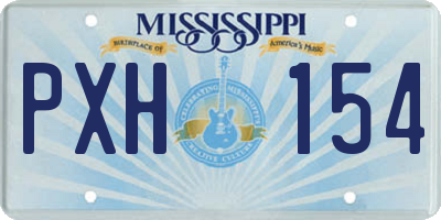 MS license plate PXH154