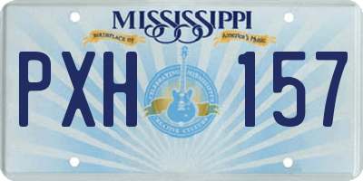 MS license plate PXH157