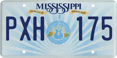 MS license plate PXH175
