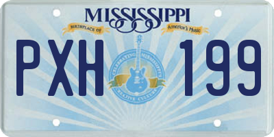 MS license plate PXH199
