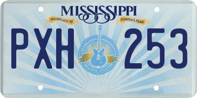 MS license plate PXH253