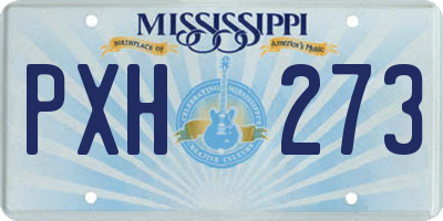 MS license plate PXH273