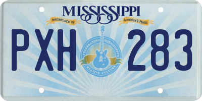 MS license plate PXH283