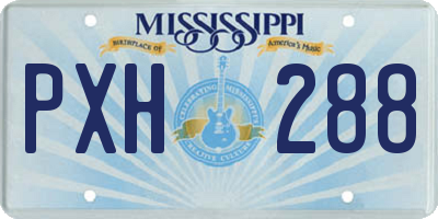 MS license plate PXH288
