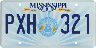 MS license plate PXH321