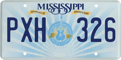 MS license plate PXH326