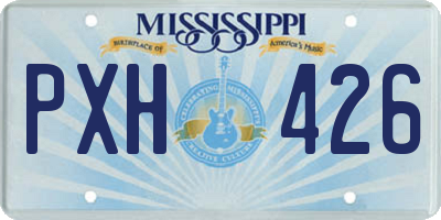 MS license plate PXH426