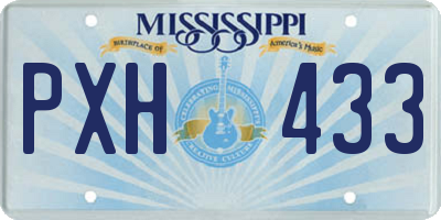 MS license plate PXH433
