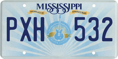 MS license plate PXH532