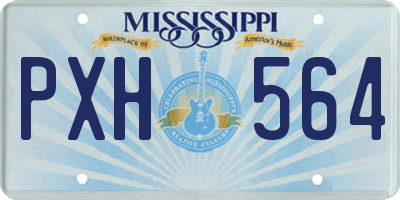 MS license plate PXH564